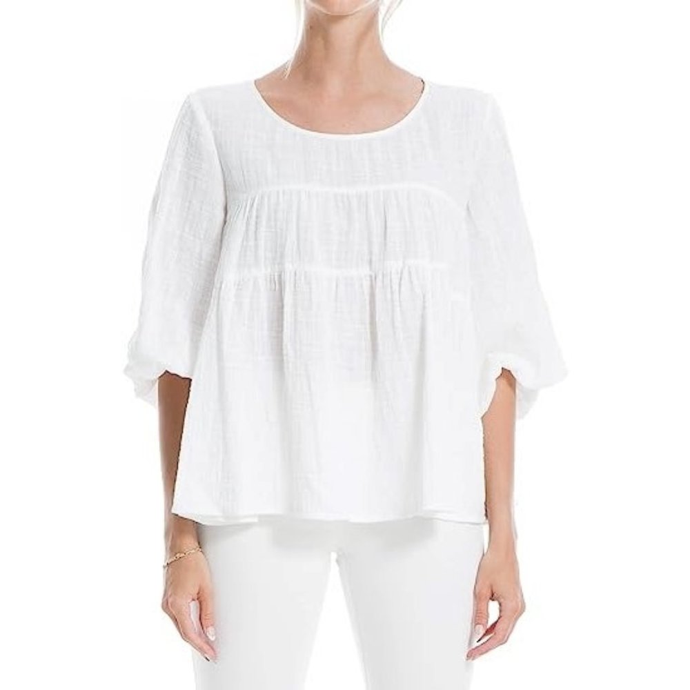 Max Studio Women's Bubble Sleeve Babydoll Blouse - Size M